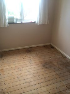 Sewing room - bare floors